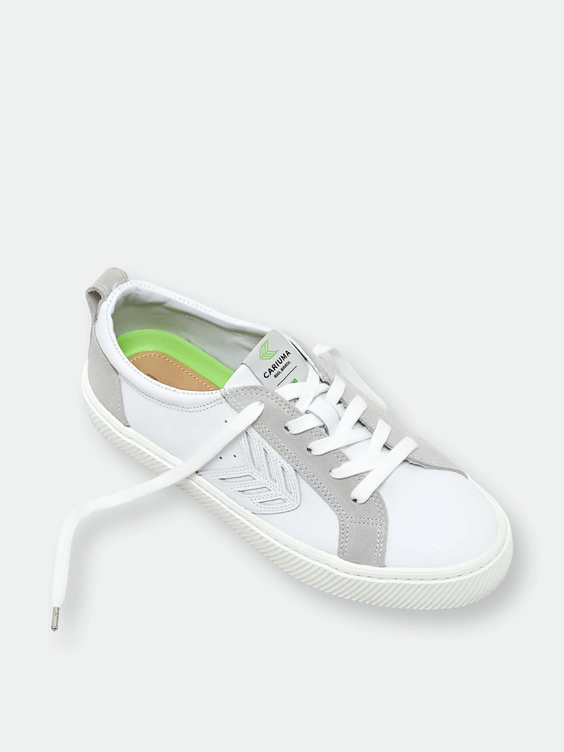 CARIUMA CATIBA Low Off White Leather Ice Suede Accents Sneaker Women - Image 2