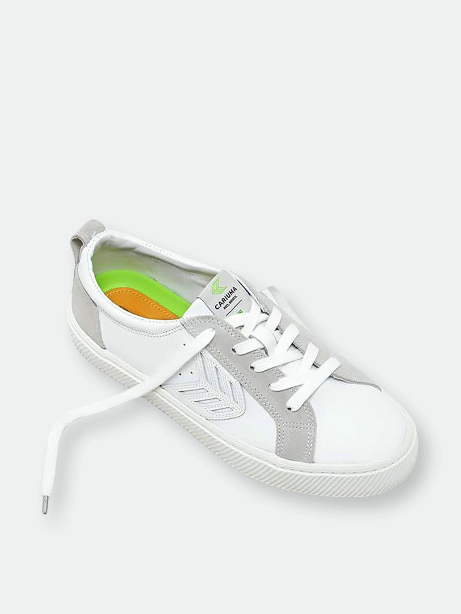 CARIUMA CATIBA Low Off White Leather Ice Suede Accents Sneaker Women - Image 5