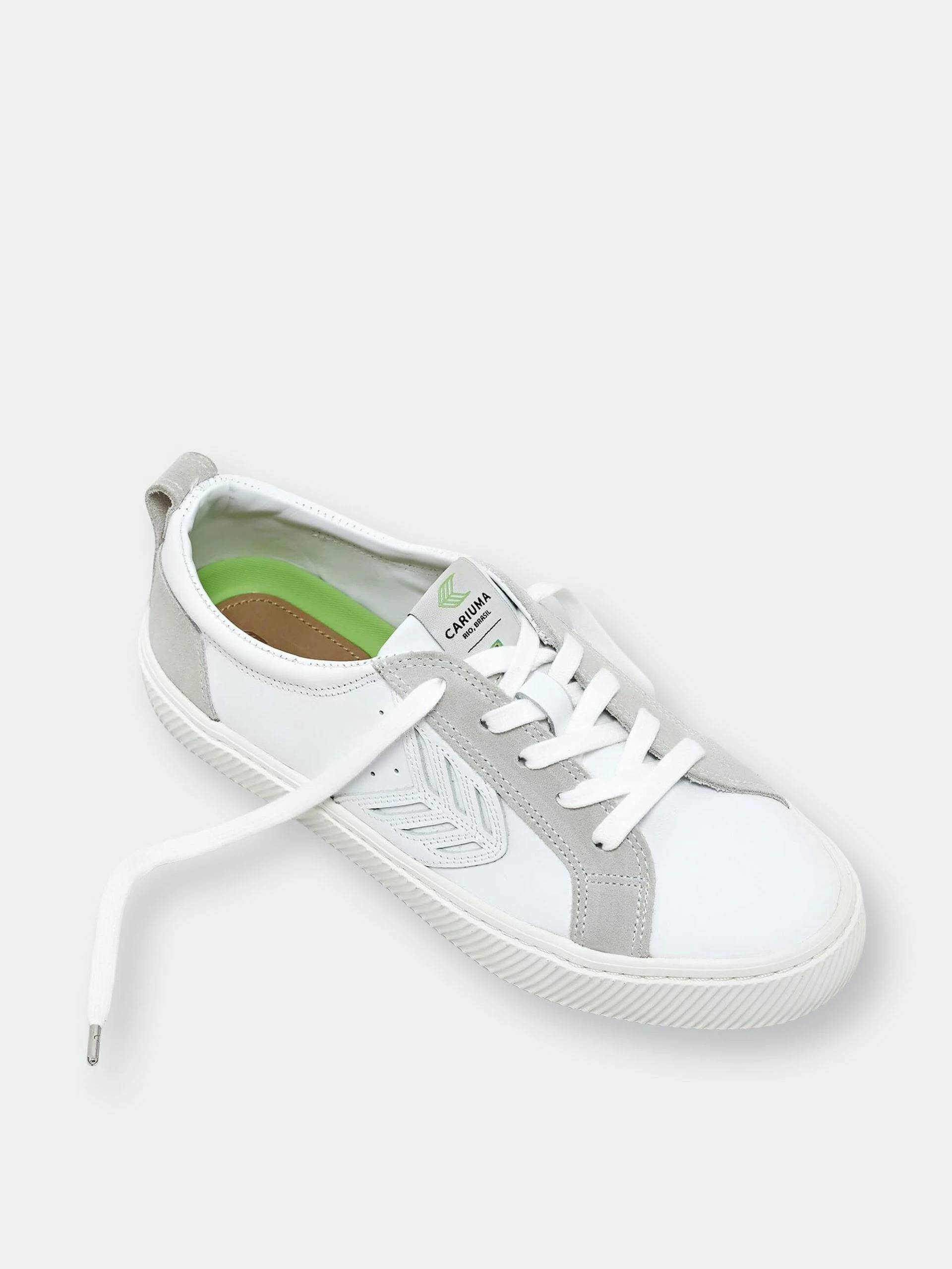 CARIUMA CATIBA Low Off White Leather Ice Suede Accents Sneaker Women - Image 4