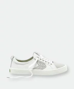 CARIUMA CATIBA Low Off White Canvas Ice Suede Accents Sneaker Women
