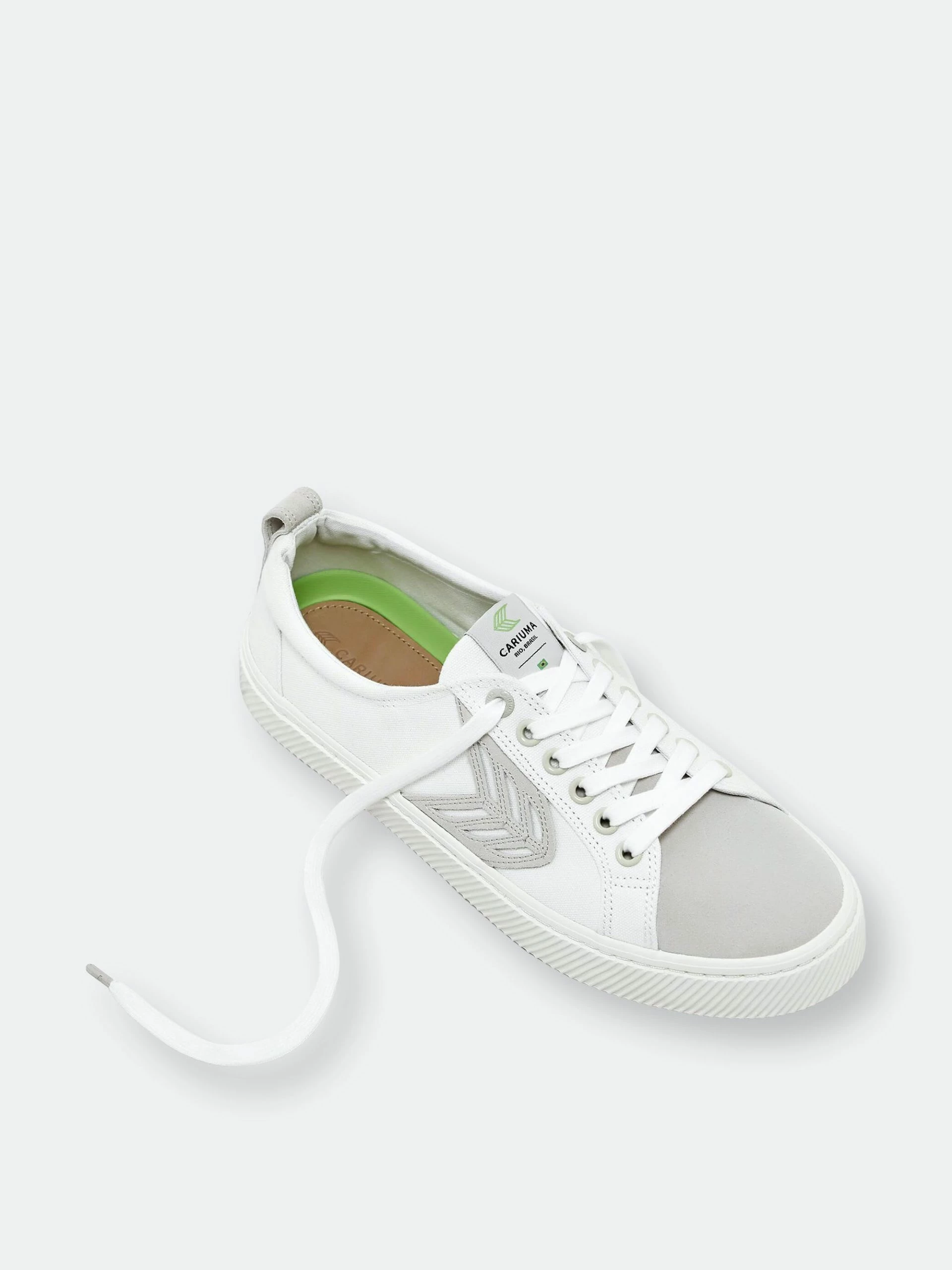 CARIUMA CATIBA Low Off White Canvas Ice Suede Accents Sneaker Women - Image 3
