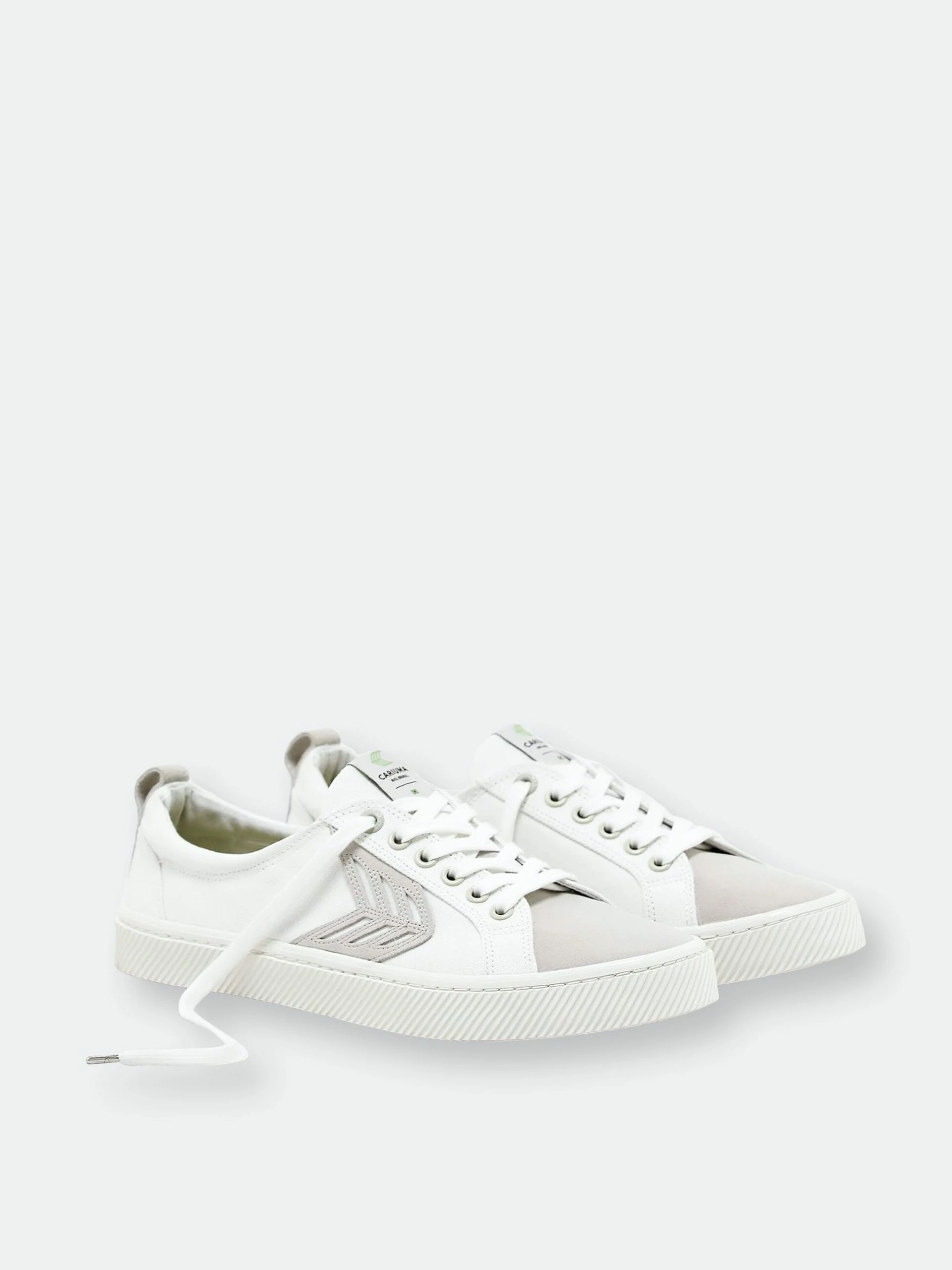 CARIUMA CATIBA Low Off White Canvas Ice Suede Accents Sneaker Women - Image 6