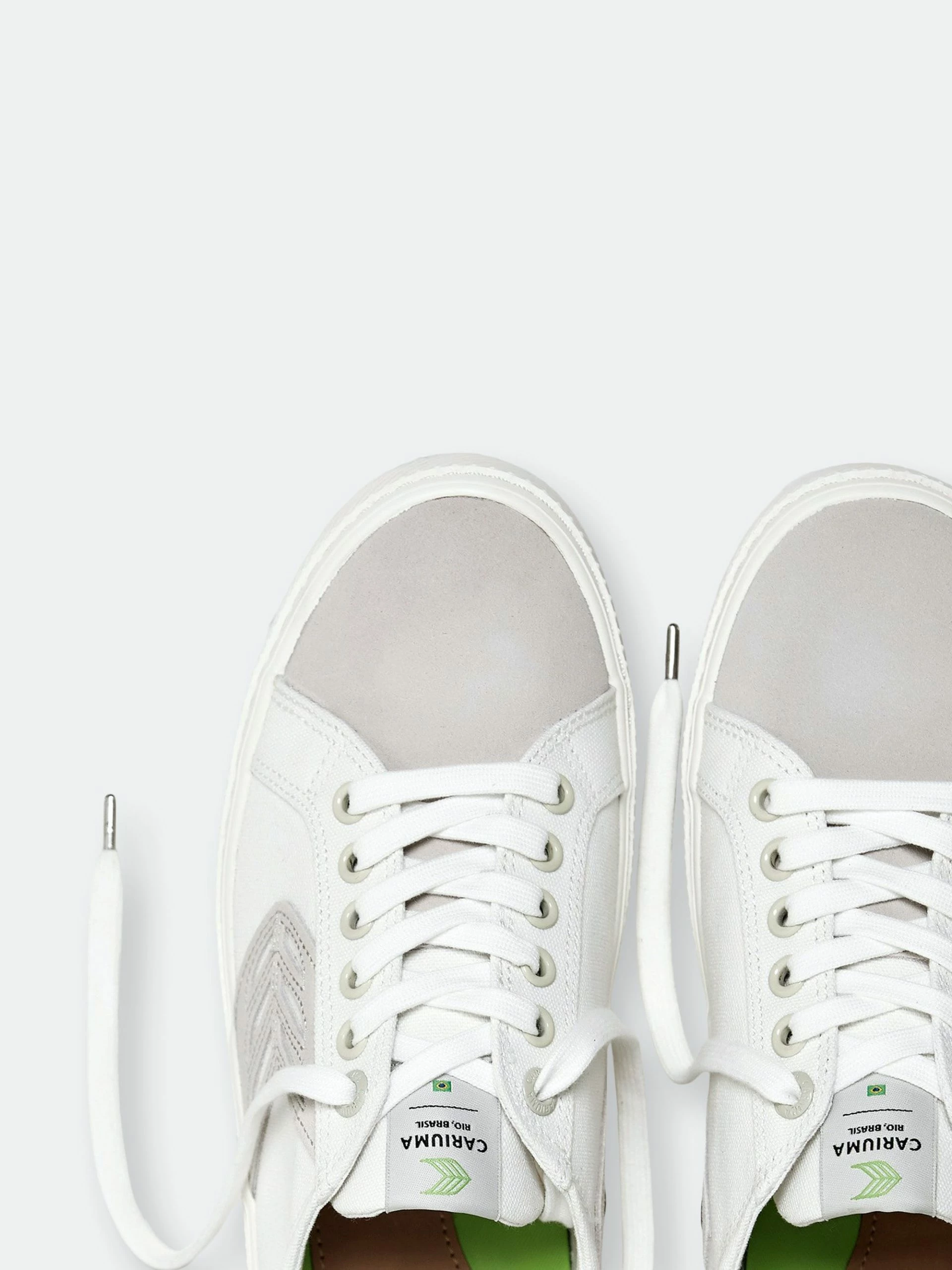 CARIUMA CATIBA Low Off White Canvas Ice Suede Accents Sneaker Women - Image 8