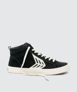 CARIUMA CATIBA High Black Suede Ivory Logo Sneaker Women