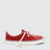 CARIUMA OCA Low Stripe Samba Red Suede Contrast Thread Sneaker Women