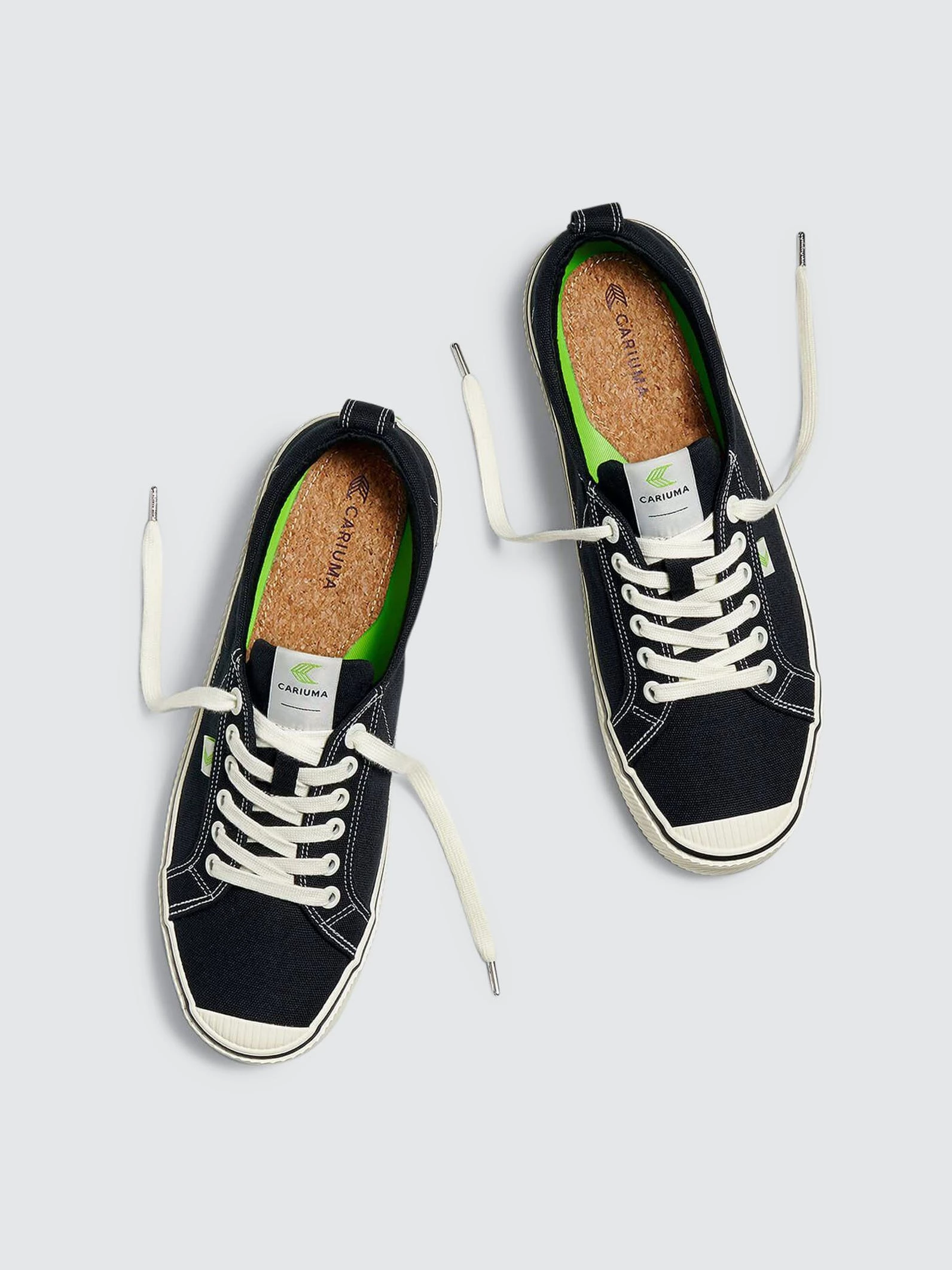 CARIUMA OCA Low Stripe Washed Black Canvas Contrast Thread Sneaker Women - Image 7