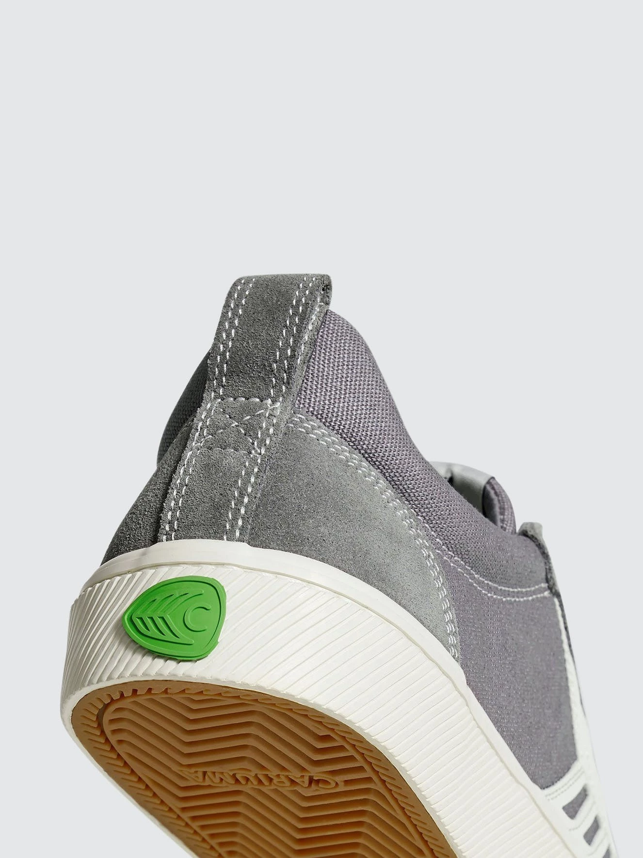 CARIUMA CATIBA PRO Skate Charcoal Grey Suede And Canvas Contrast Thread Ivory Logo Sneaker Women - Image 6