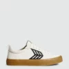 CARIUMA CATIBA PRO Skate Gum Vintage White Suede And Canvas Black Logo Sneaker Women
