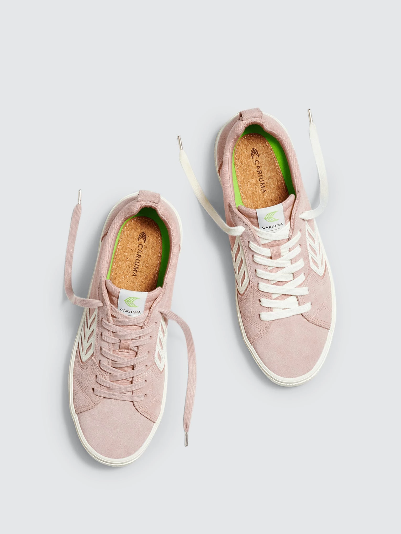 CARIUMA CATIBA PRO Skate Rose Suede And Canvas Contrast Thread Ivory Logo Sneaker Women - Image 7