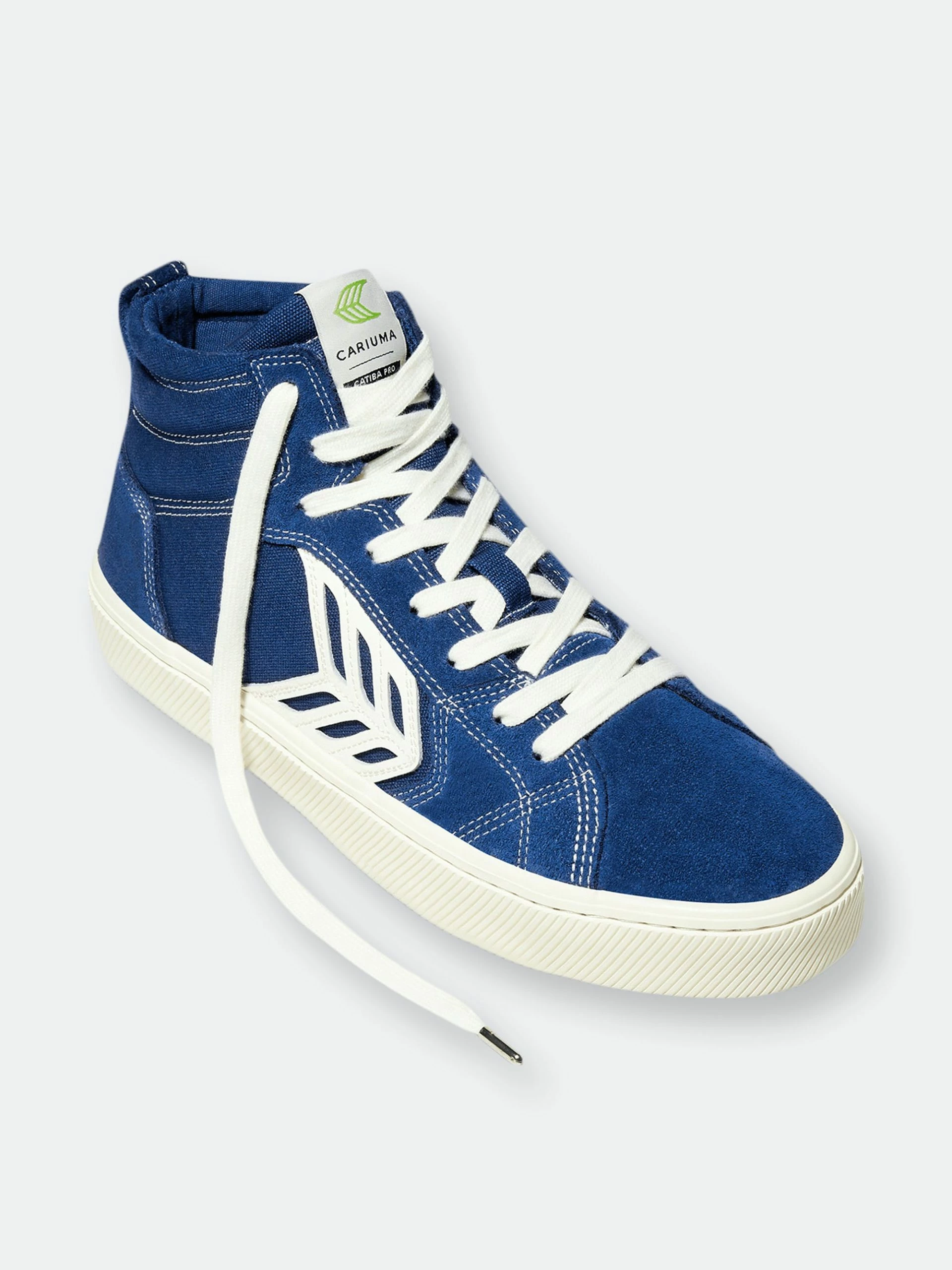 CARIUMA CATIBA PRO High Skate Mystery Blue Suede And Canvas Contrast Thread Ivory Logo Sneaker Women - Image 5