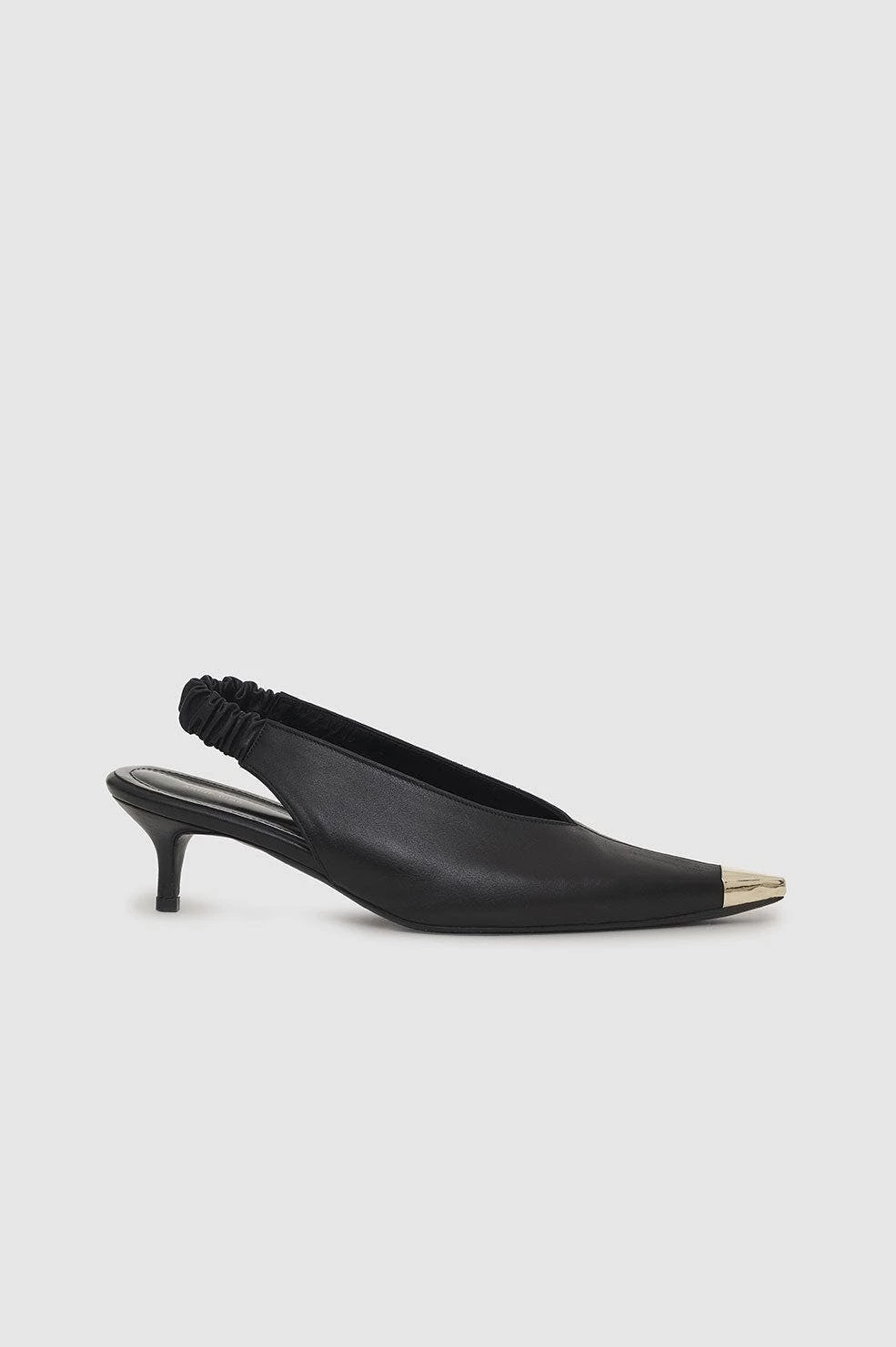 ANINE BING Ina Heels With Metal Toe Cap - Black