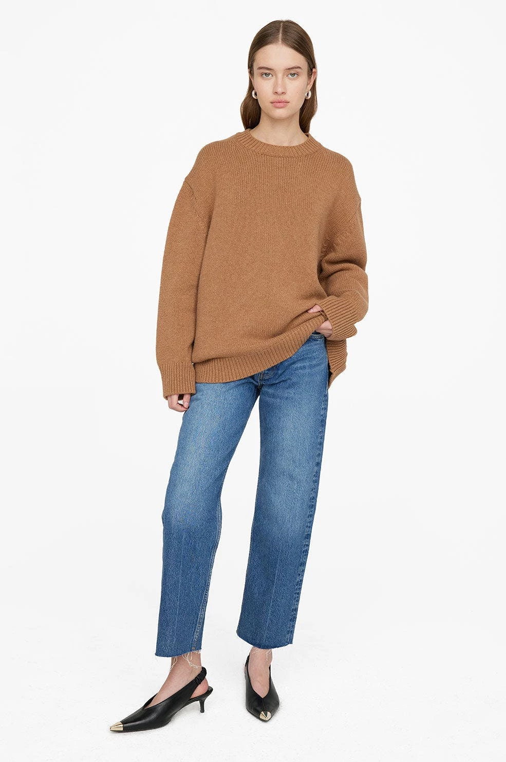 ANINE BING Ina Heels With Metal Toe Cap - Black - Image 8