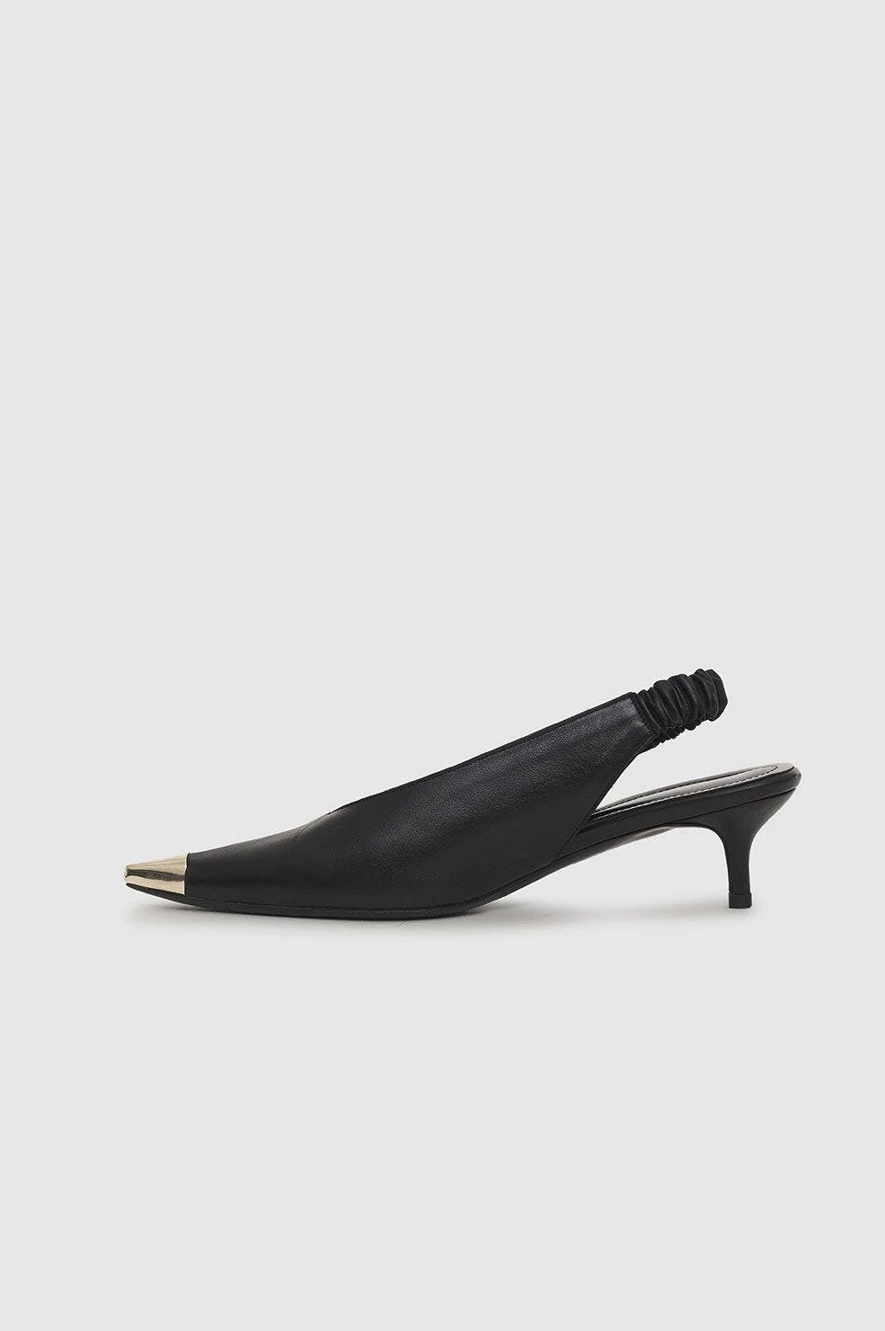 ANINE BING Ina Heels With Metal Toe Cap - Black - Image 9