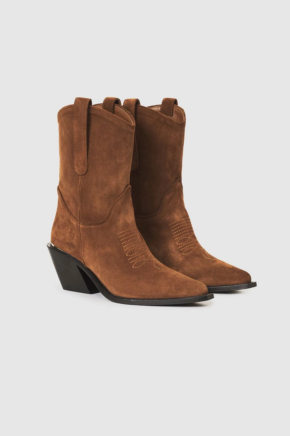 ANINE BING Mid Tania Boots - Toffee Suede - Image 3