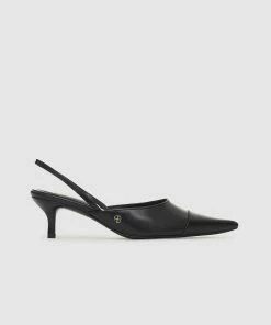 ANINE BING Willa Slingback Heels - Black