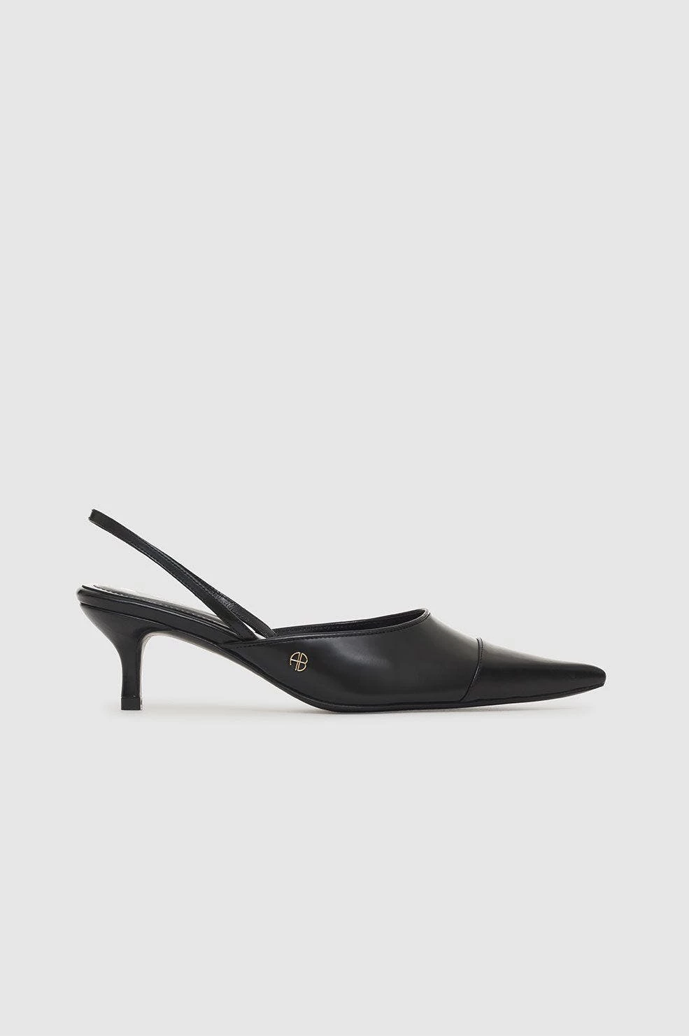 ANINE BING Willa Slingback Heels - Black