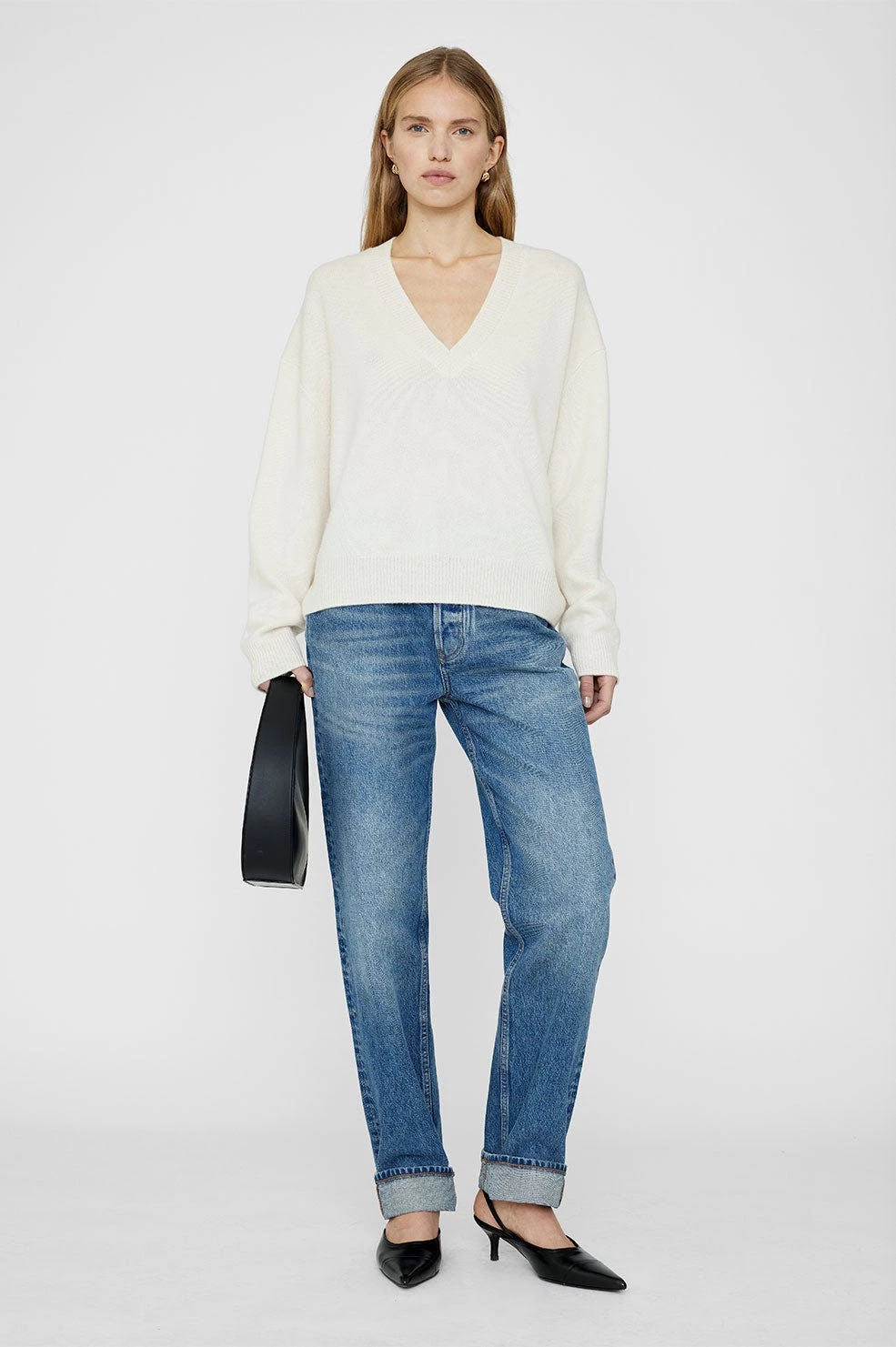 ANINE BING Willa Slingback Heels - Black - Image 2