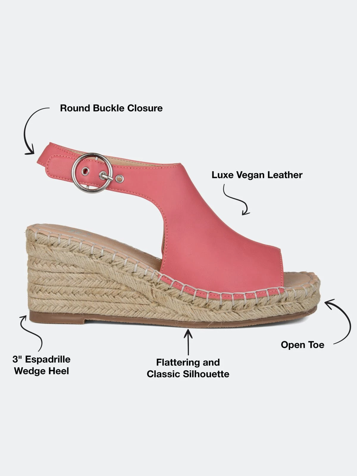 Journee Collection Women's Wide Width Crew Wedge Sandal - Image 9