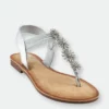 GC SHOES Arlie Silver Flat Sandals