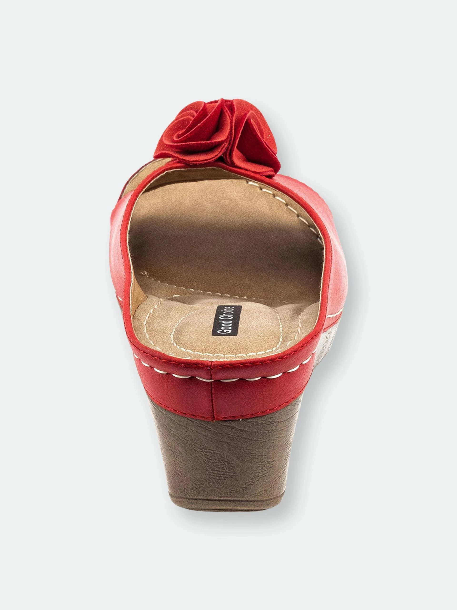 GC SHOES Ydney Red Wedge Sandals - Image 3