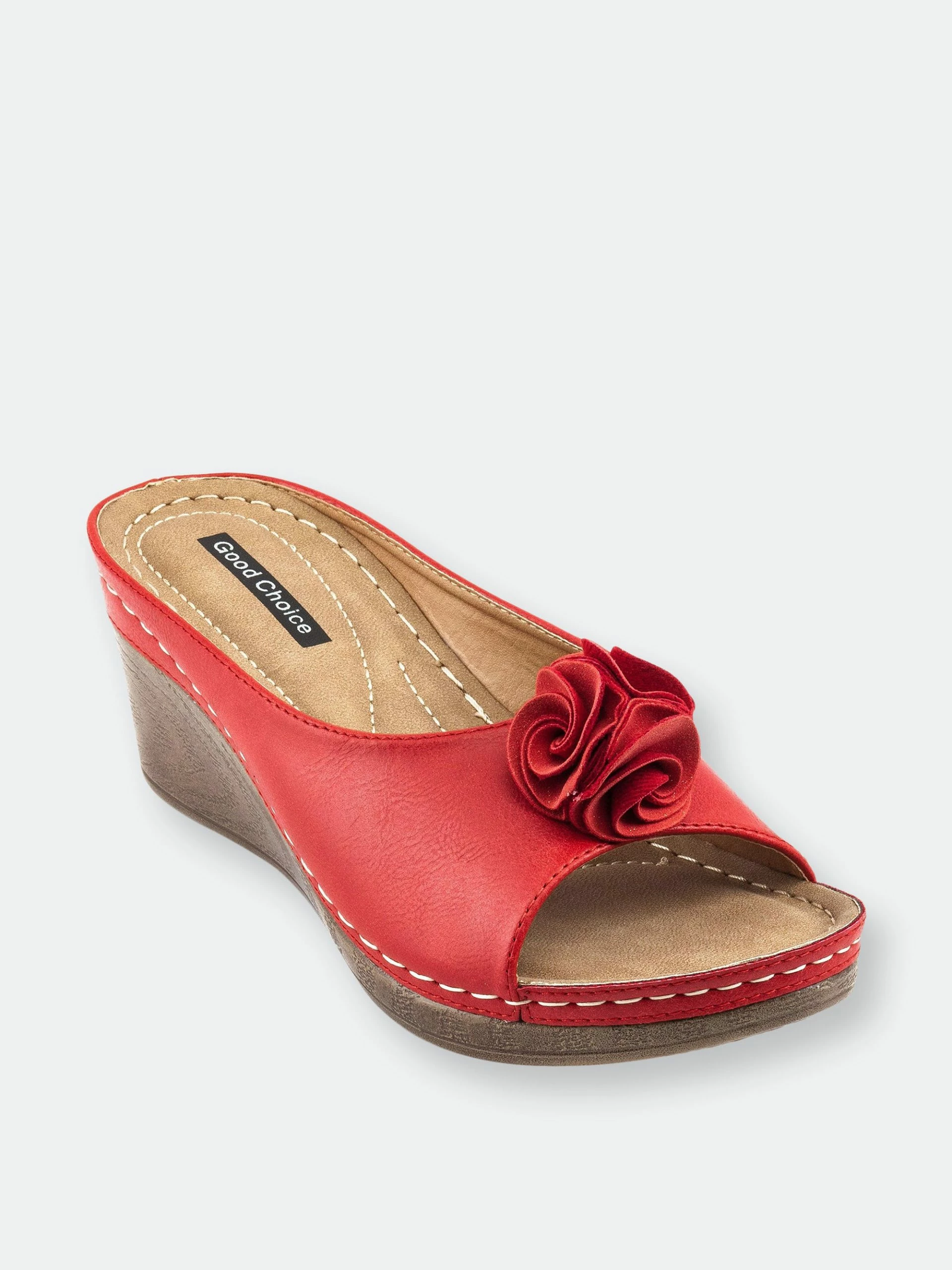 GC SHOES Ydney Red Wedge Sandals