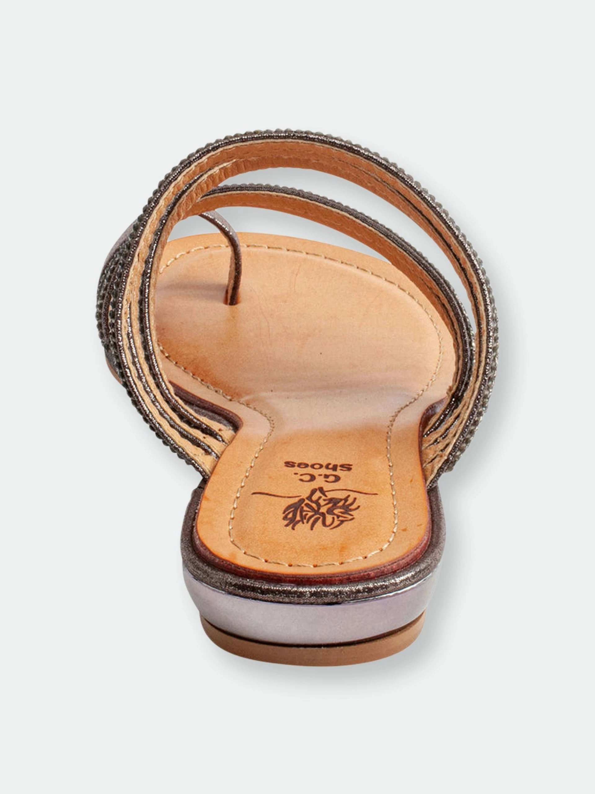 GC SHOES Armonie Black Flat Sandals - Image 3