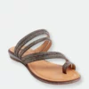 GC SHOES Armonie Black Flat Sandals