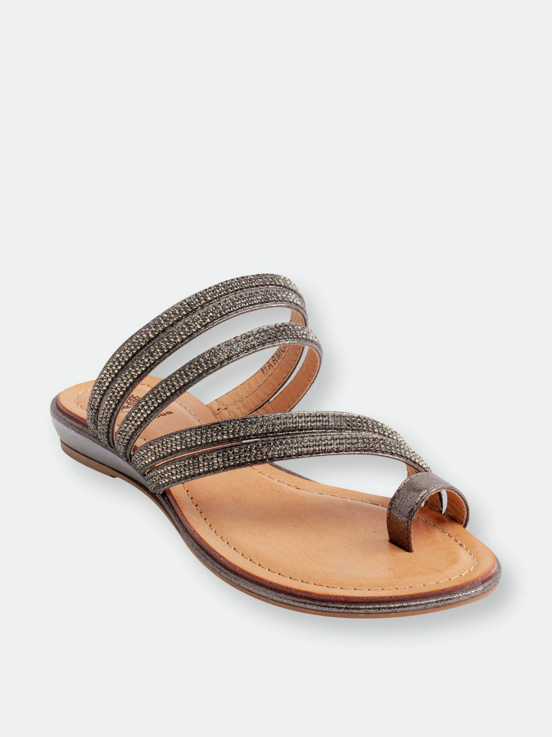 GC SHOES Armonie Black Flat Sandals