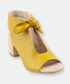 GC SHOES Kimora Yellow Heeled Sandals