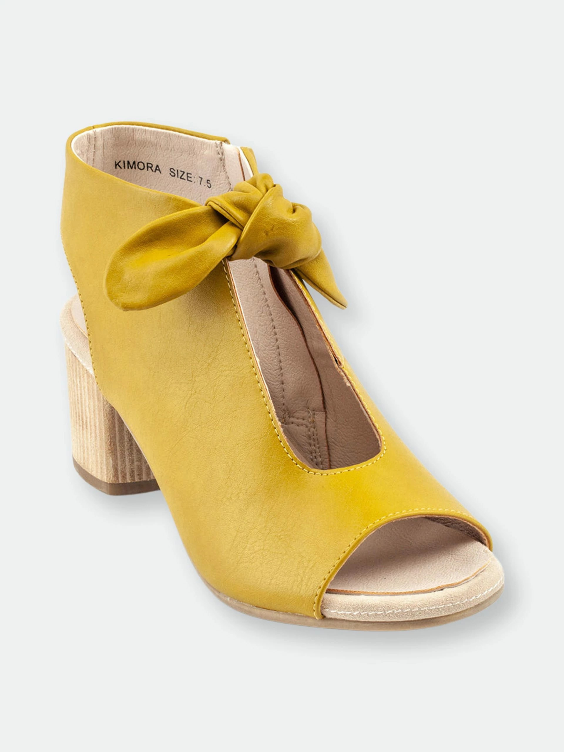 GC SHOES Kimora Yellow Heeled Sandals