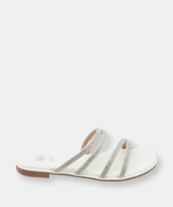 GC SHOES Indy White Flat Sandals