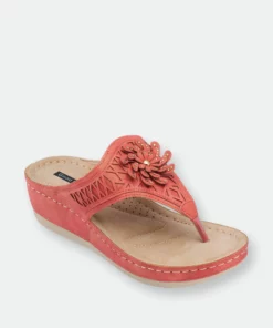 GC SHOES Allie Red Wedge Sandals