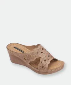 GC SHOES April Bronze Wedge Sandals