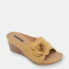 GC SHOES Tokyo Yellow Wedge Sandals