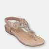 GC SHOES Va Rose Gold Flat Sandals