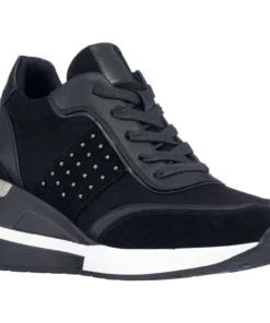 GC SHOES Hore Black Studded Sneakers