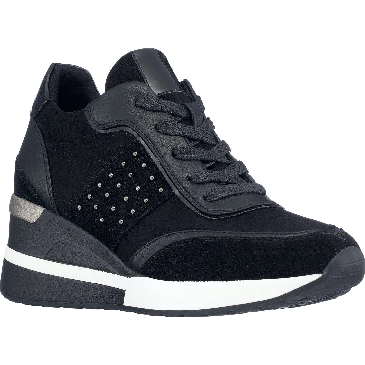 GC SHOES Hore Black Studded Sneakers