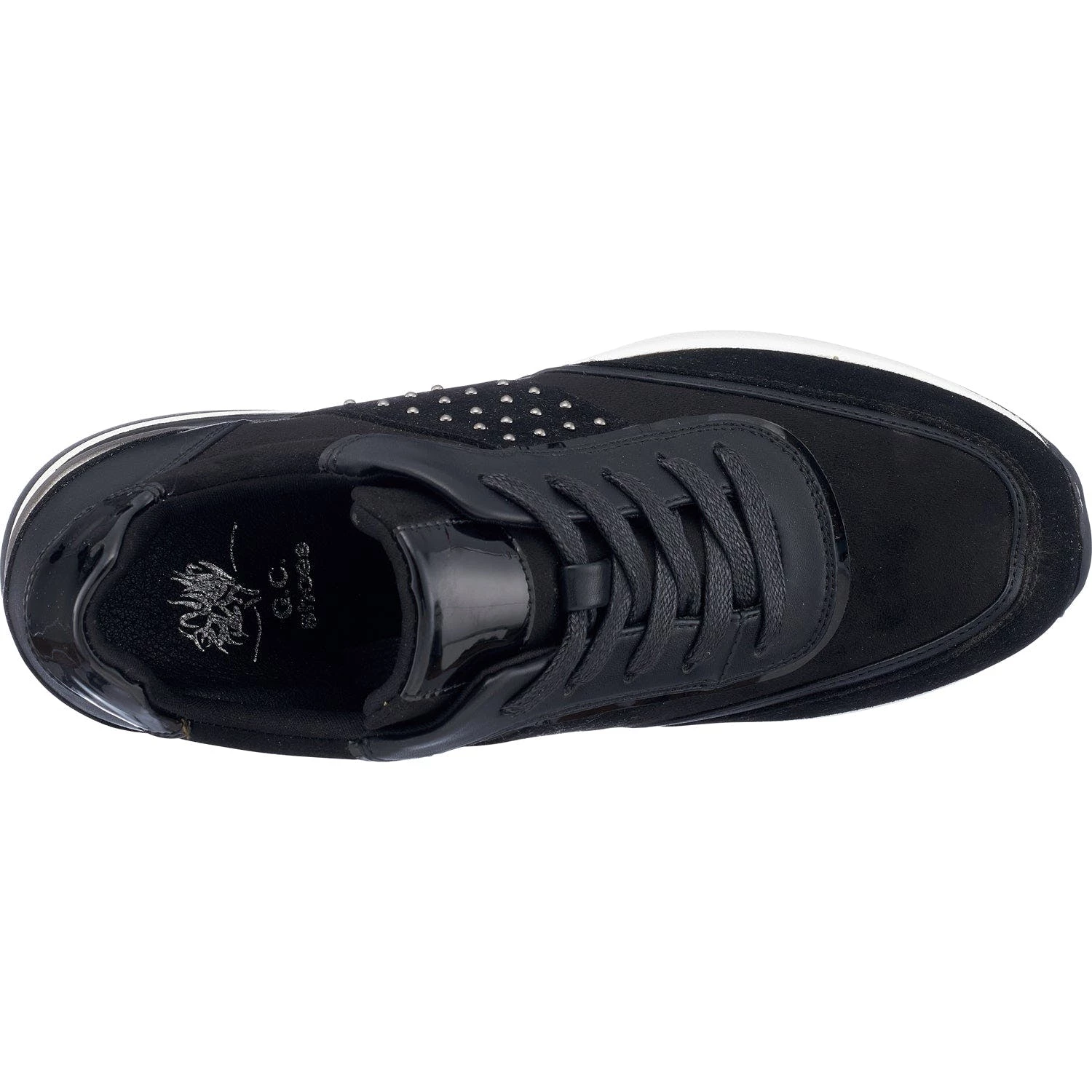 GC SHOES Hore Black Studded Sneakers - Image 4