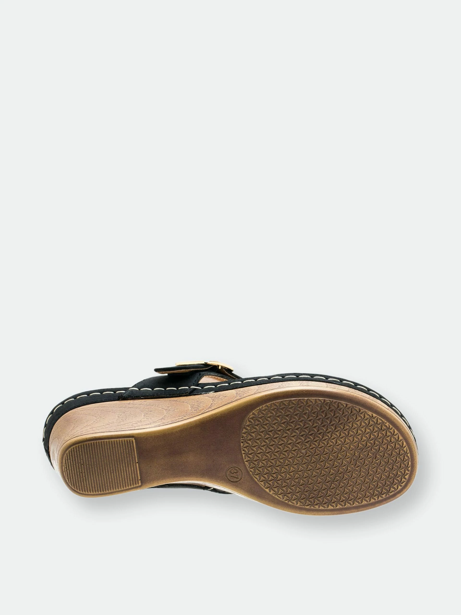 GC SHOES Flora Black Wedge Sandals - Image 5