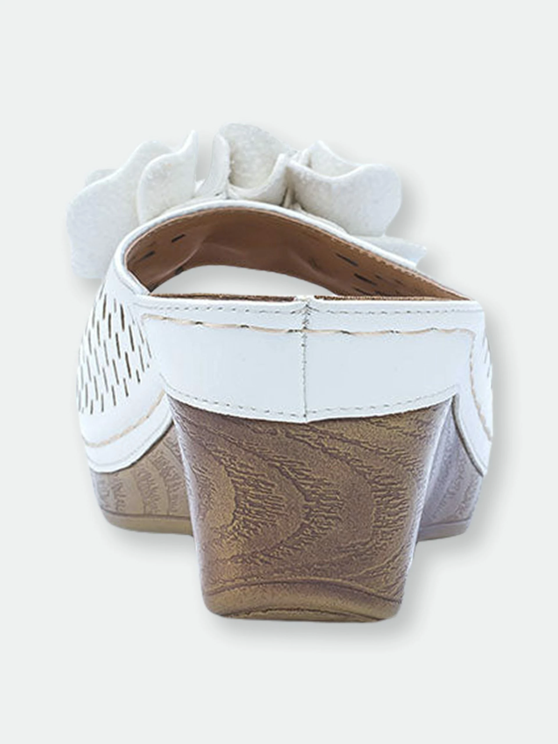 GC SHOES Juliet White Wedge Sandals - Image 3