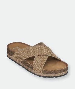 GC SHOES Ariane Gold Footbed Sandals