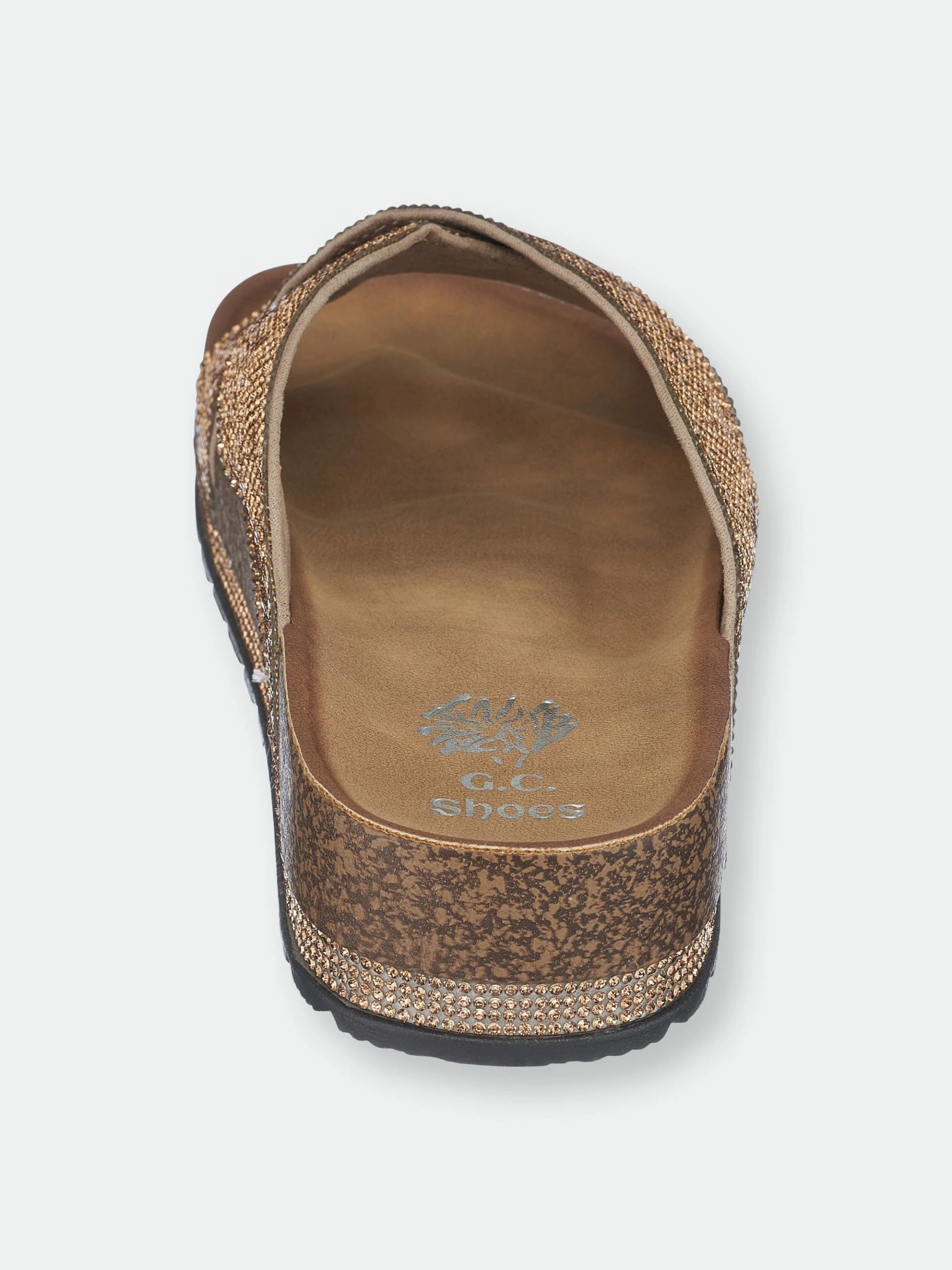 GC SHOES Ariane Gold Footbed Sandals - Image 3