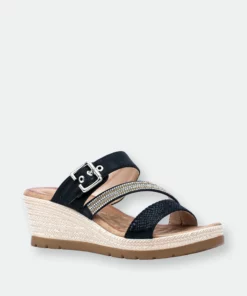 GC SHOES Monica Black Espadrille Sandal