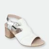 GC SHOES Kisha White Heeled Sandals