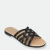 GC SHOES Age Black Flat Sandals