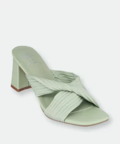 GC SHOES Dara Green Heeled Sandals