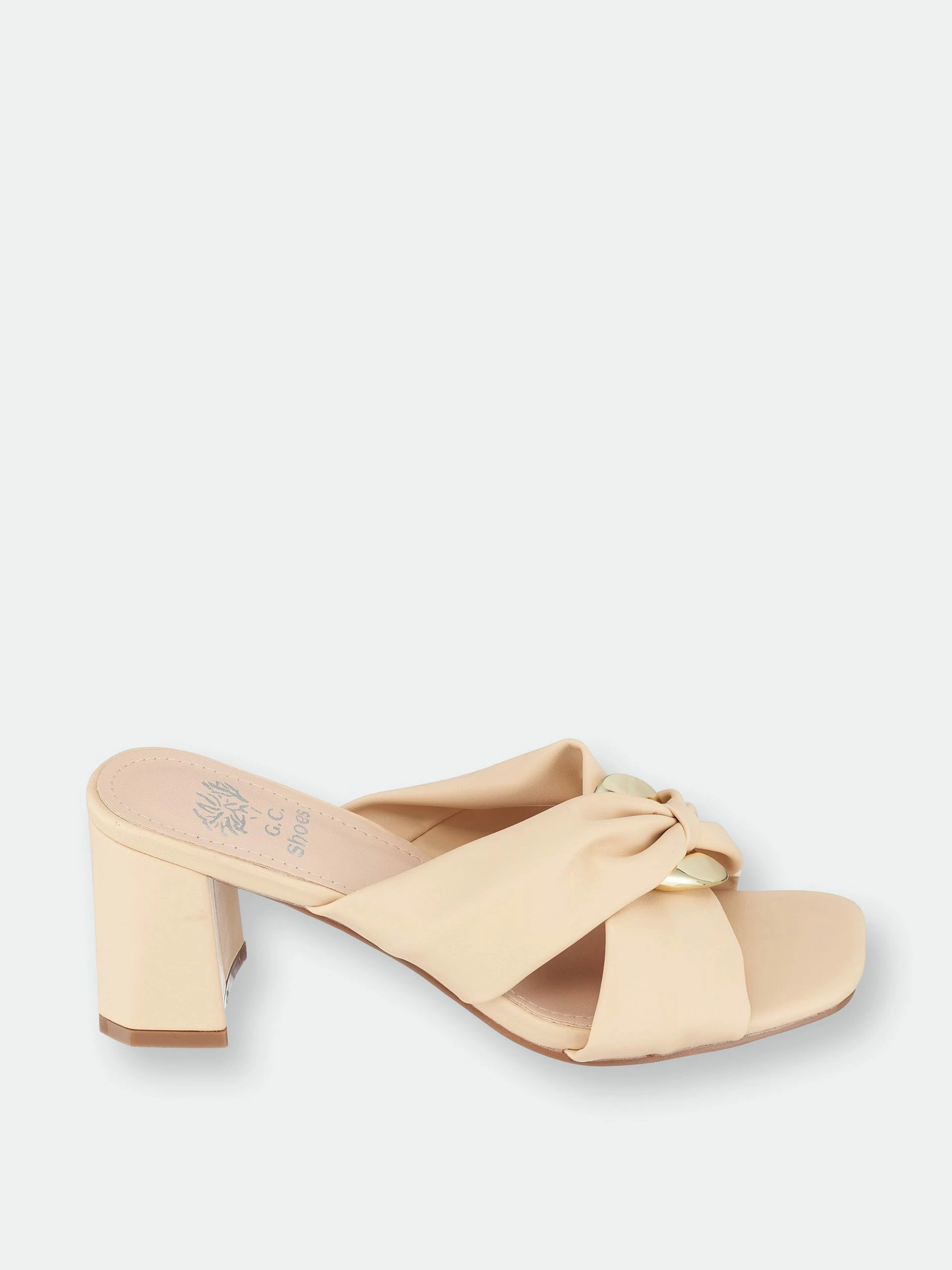 GC SHOES Zane Natural Heeled Sandals - Image 2