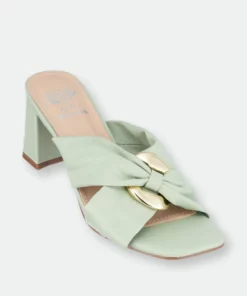 GC SHOES Zane Green Heeled Sandals