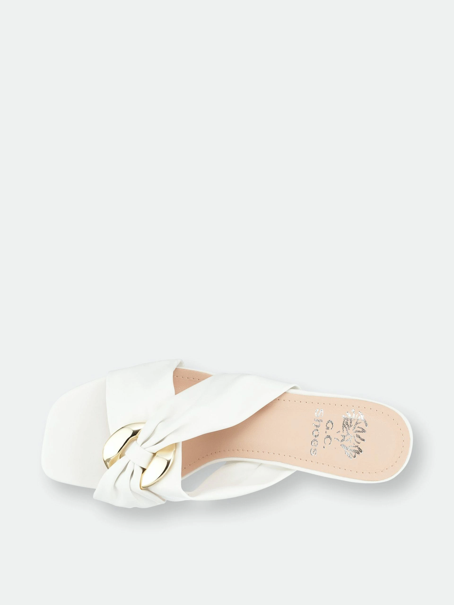 GC SHOES Zane White Heeled Sandals - Image 4