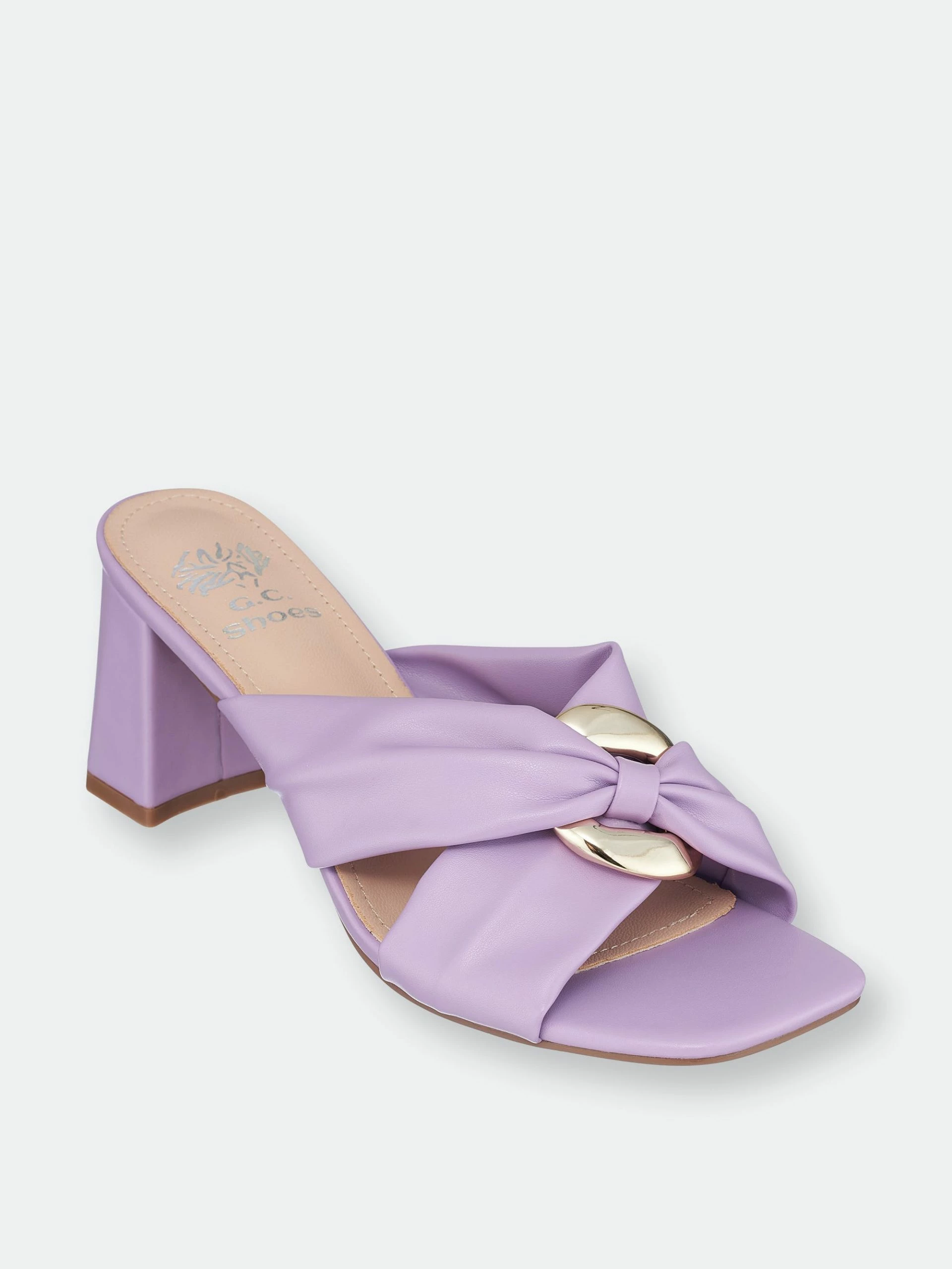 GC SHOES Zane Purple Heeled Sandals